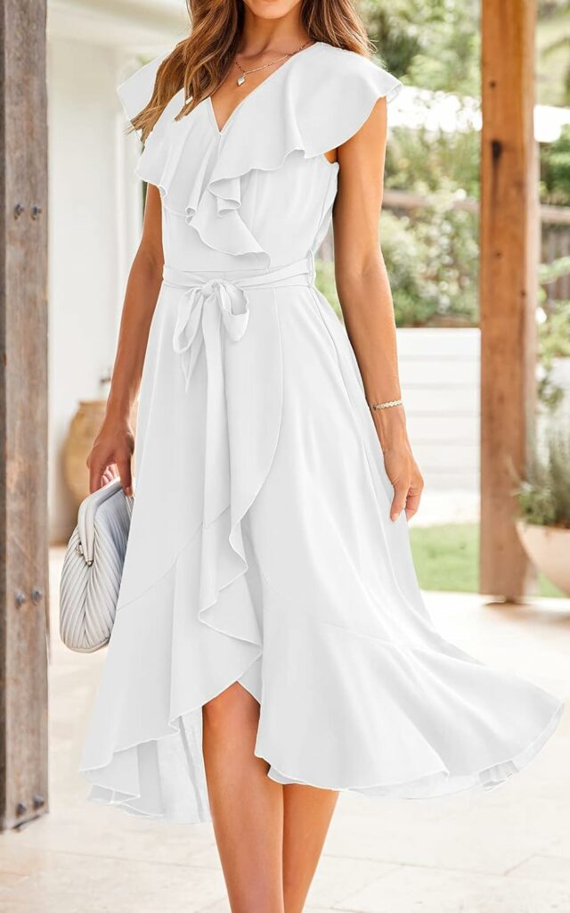 Womens 2023 Summer Wrap Maxi Dress Review